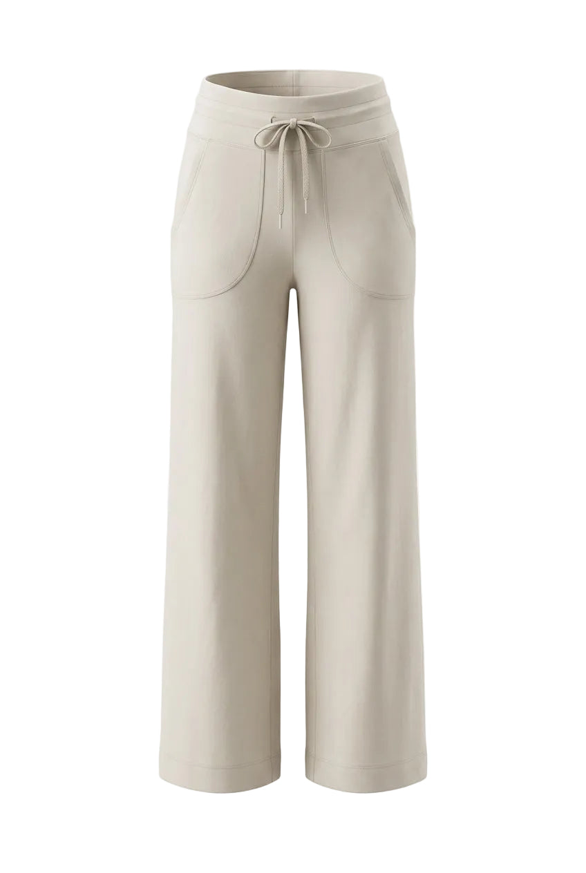 Crème White Wide-Leg Pants