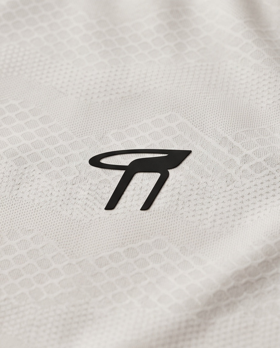 Pure White fabric and logo detail