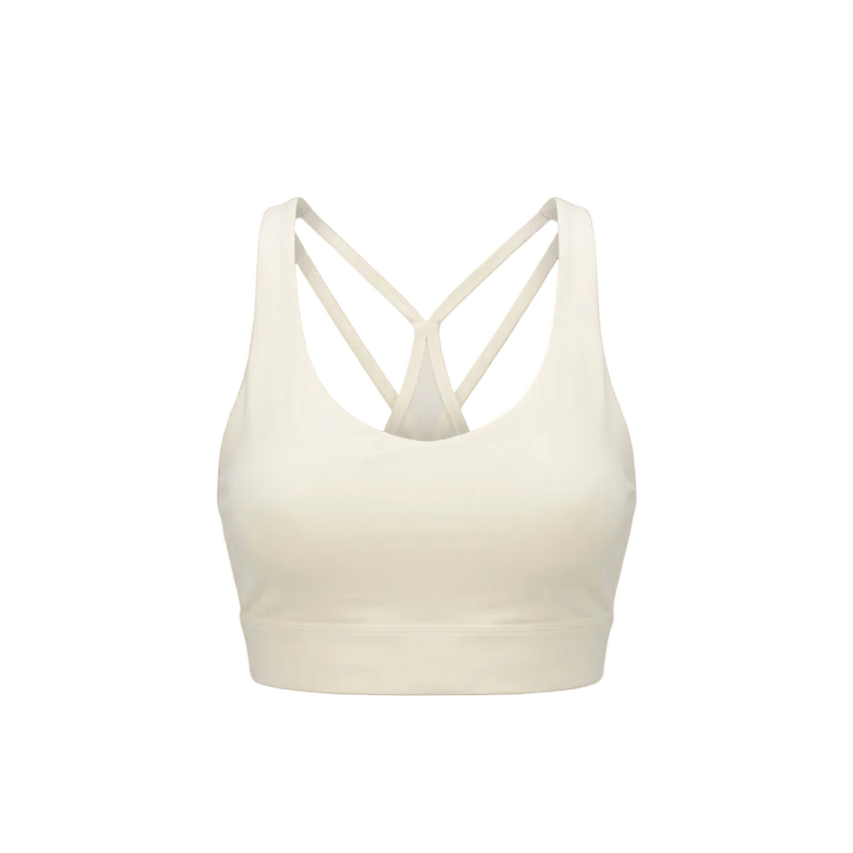 Crossback Training Bra in Pure White