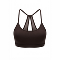 Strappy Training Bra in Chocolate Brown